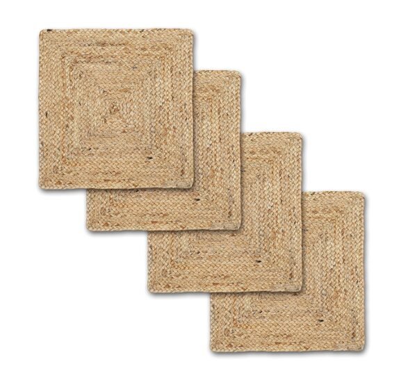 jute Square placemats 35 cm