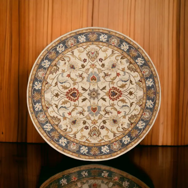 Floral round rug