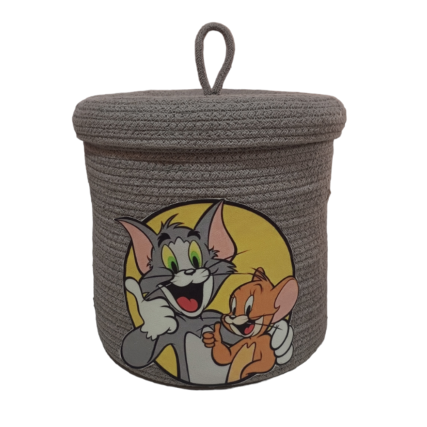 Tom & Jerry Storage Basket 10x10 Inches Cotton