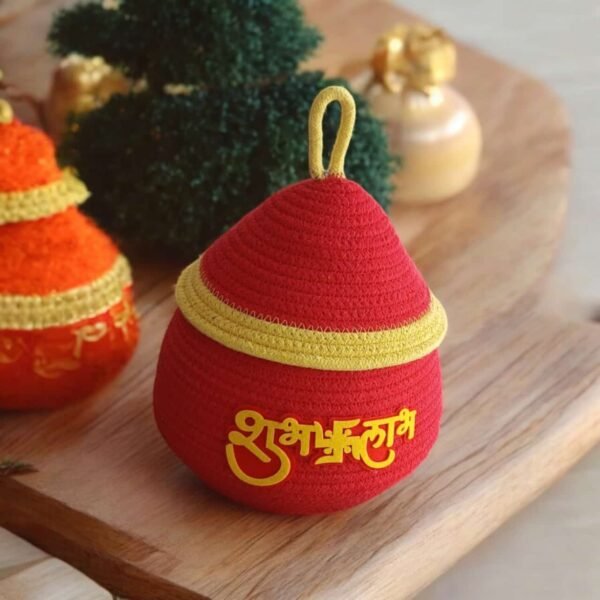 diwali gifts red color subh labh matka