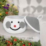 Santa Storage Basket with Lid 8x8" - Image 6