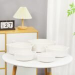 5 Pieces Storage Basket Sets Cotton Rope Woven Baskets for Organizing Small Round Basket Baby Nursery Bins | Fruit Baskets - Image 4