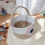 Handmade Jute Cotton Basket: A Stylish Evil Eye Design - Image 2
