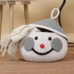 Santa Storage Basket with Lid 8x8" - Image 5