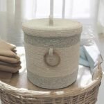 Organize in Style: XXL Laundry Storage Basket with Lid - Image 2
