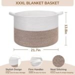 Cotton Rope Laundry Basket 16x16x14 Inches - Image 6