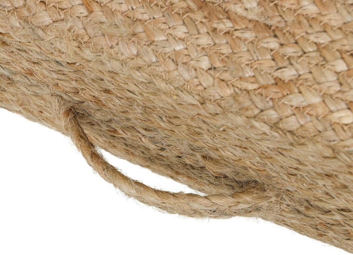Jute Floor Cushion | Boho Rustic Hard Filled Cushion - Image 4