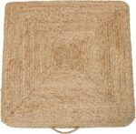 Jute Floor Cushion | Boho Rustic Hard Filled Cushion - Image 5