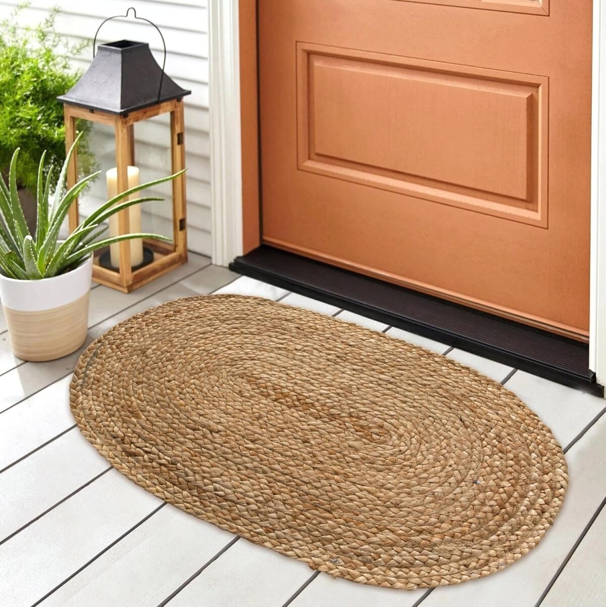 Farmhouse Jute Braid Oval Rug | Perfect as Doormat | Great for Porch, Kitchen, Meditation Mat, Study, dorms | 2x3 ft Artisanal Handcrafted Mat - Image 2