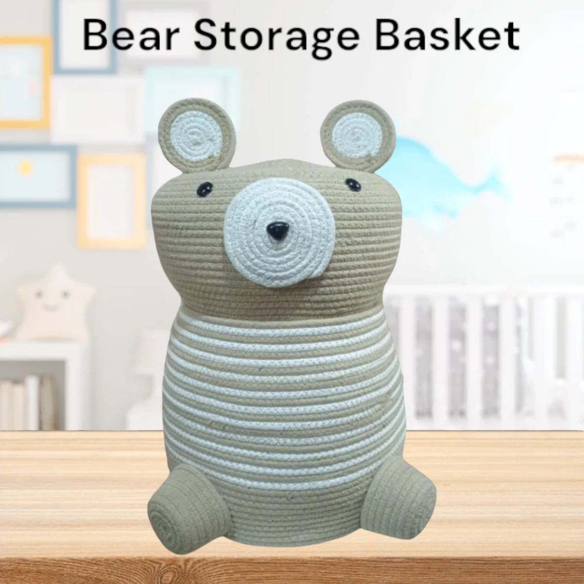 Cute Bear Storage Baskets | Kids Storage Baskets | Home Decor - Image 1