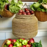 Hanging Vegetable Basket Beige Embroidered Photoroom Photoroom 2