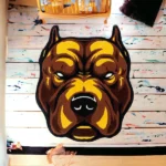 Pit Bull Dog Hand-Tufted Rug | Custom Handmade Tufted Rugs For Home, Office, Kids room - Image 2