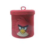 Cute Angry Bird Storage basket with lid 10x10 " - Image 4