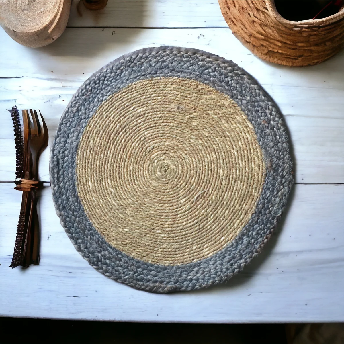 Jute-Seagrass Table Placemats| Pack of 4 Pcs - Image 1