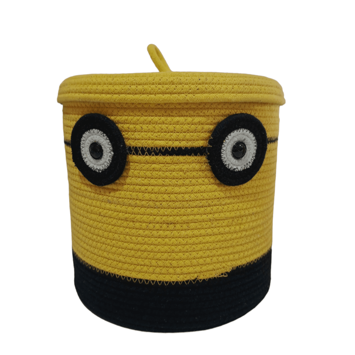 Kids Toys Storage Basket Yellow Rand Eye 10x10" - Image 1
