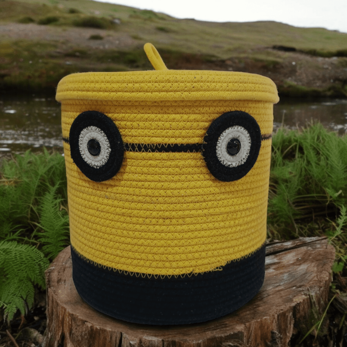 Kids Toys Storage Basket Yellow Rand Eye 10x10" - Image 4
