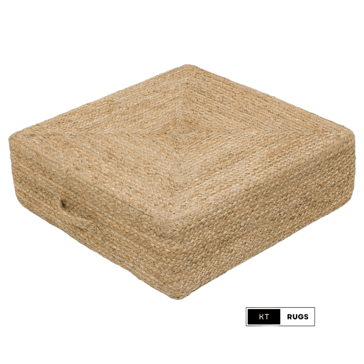 Jute Floor Cushion | Boho Rustic Hard Filled Cushion - Image 6