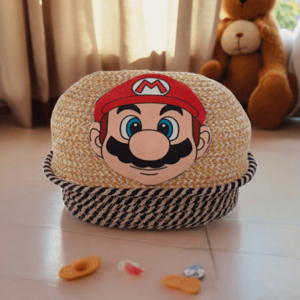 Super Mario Storage Basket Oval Shape 8x6x4 inches