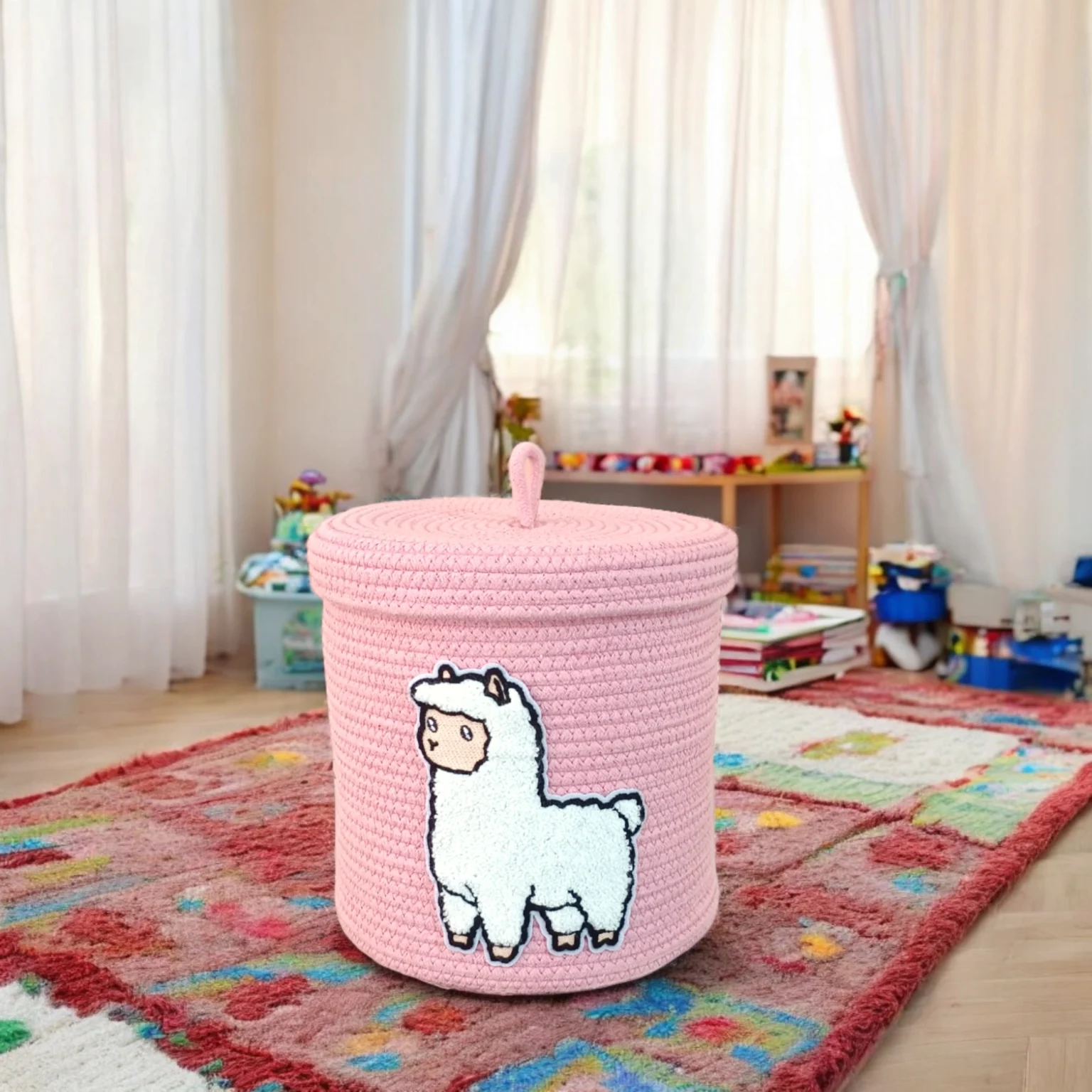 Store in Style: The Eco-Friendly Alpaca Llama Storage Basket - Image 3