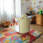 Multi-Purpose Jute Cotton Basket - without lid 18x15 cm - Image 2