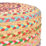 Introducing the Jute Chindi Stool: A Stylish Bohemian Touch - Image 3