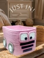 Kids Storage Bus-Toys Organiser Pink - Image 3