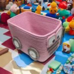 Kids Storage Bus-Toys Organiser Pink - Image 2