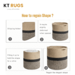 EcoChic Jute Planter – Beige & Black Multipurpose Organizer (10"x10"x10") - Image 5