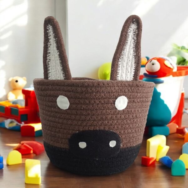 Animal-Themed Cotton Rope Storage Basket