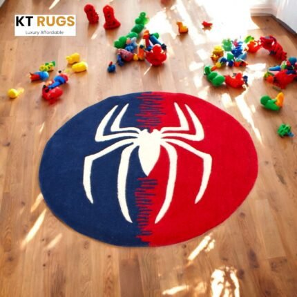 Handtufted Spider Rug 80 cm - 100% Wool Rug Custom Color Accent Piece