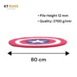 Captain America Shield Wool Rug – 80cm | Hand-Tufted Heroic Decor - Image 5