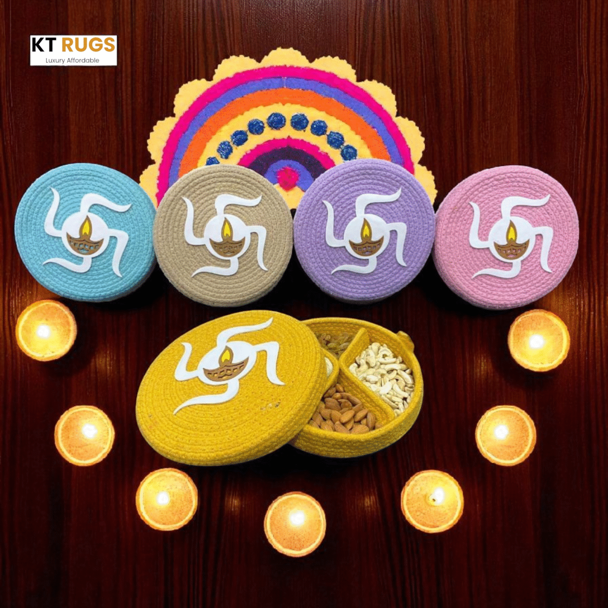 Diwali Gift- Dry Fruit Tray-Empty | Celebrating Eco Friendly Diwali - Image 1