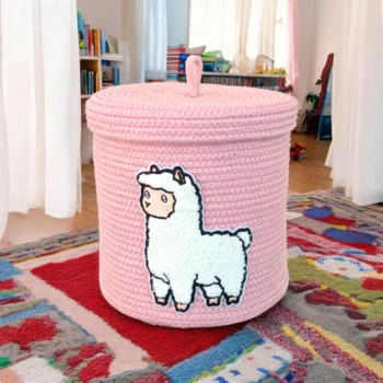 Store in Style: The Eco-Friendly Alpaca Llama Storage Basket