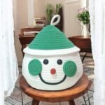 Multipurpose Matka Cartoon Basket-Snowman Santa