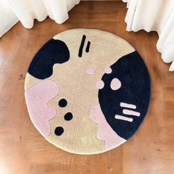 Premium Hand Tufted Wool Rug Round 3ft-6ft